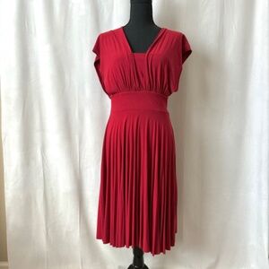 WHBM Genius Convertible Fit & Flare Red Dress Size 6
